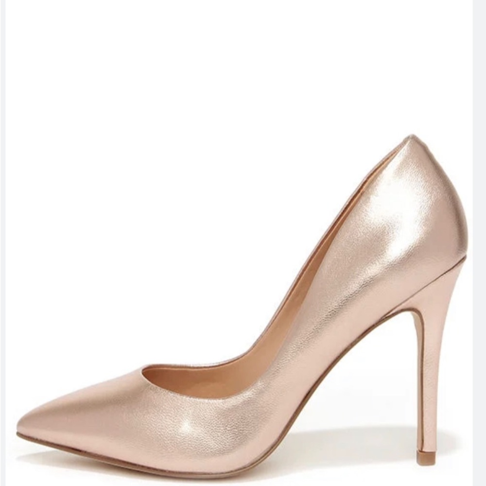 #🧡 PRADA Rose Gold  shiny leather pumps heel  stiletto